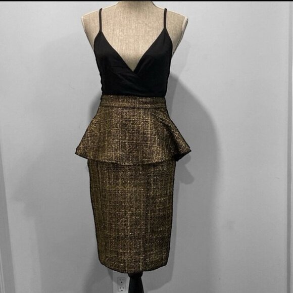 Missguided Peplum Skirt Frilly Midi Pencil - Picture 4 of 16